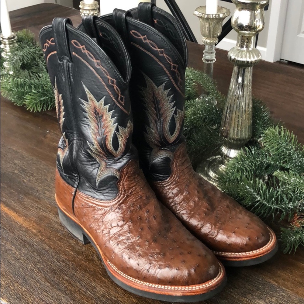 Larry Mahan Ostrich skin boots
